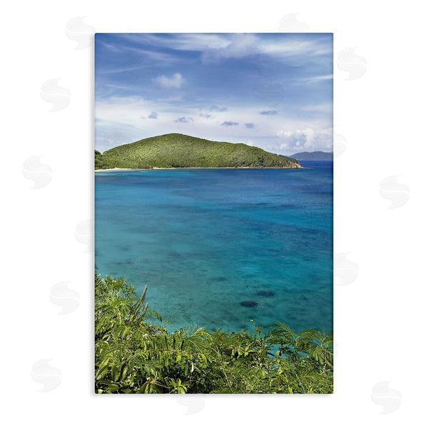 stupell industries Seven Trees Design | Tropical Island in Distance Wall Art