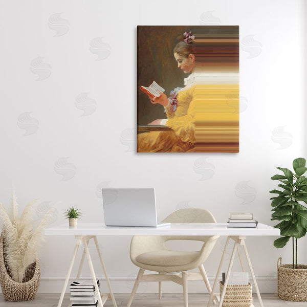 Stupell Industries Seven Trees Design | Vintage Lady Reading With Gradient Streaks Wall Art