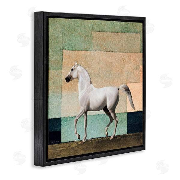 Stupell Industries Seven Trees Design | White Stallion Geometric Composition Wall Art