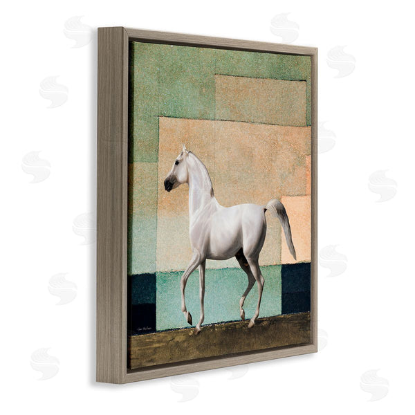Stupell Industries Seven Trees Design | White Stallion Geometric Composition Wall Art