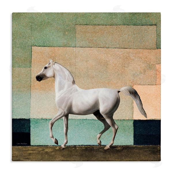 stupell industries Seven Trees Design | White Stallion Geometric Composition Wall Art