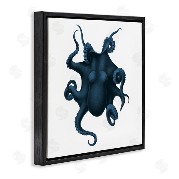 Stupell Industries Seven Trees | Minimal Blue Octopus Aerial
