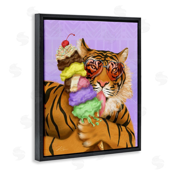 Stupell Industries Shari Warren | Tiger With Ice Cream Cone