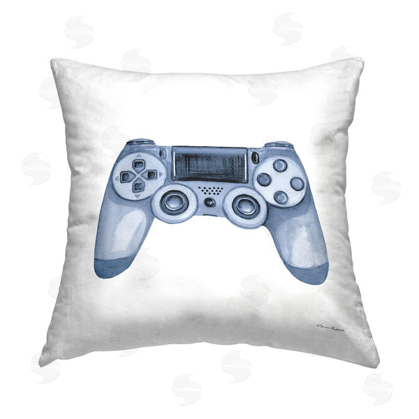 stupell industries Sharon Kuplack | Blue Gaming Controller Printed Throw Pillow