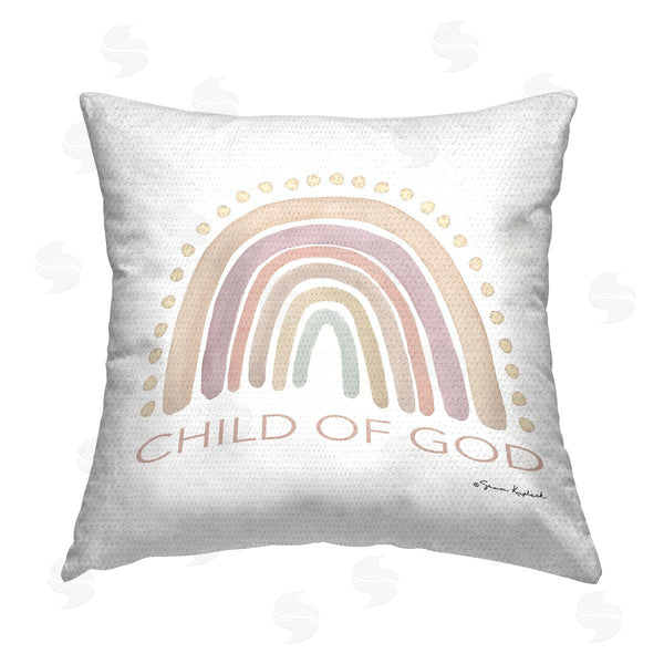 Stupell Industries Sharon Kuplack | Child Of God Rainbow Printed Throw Pillow
