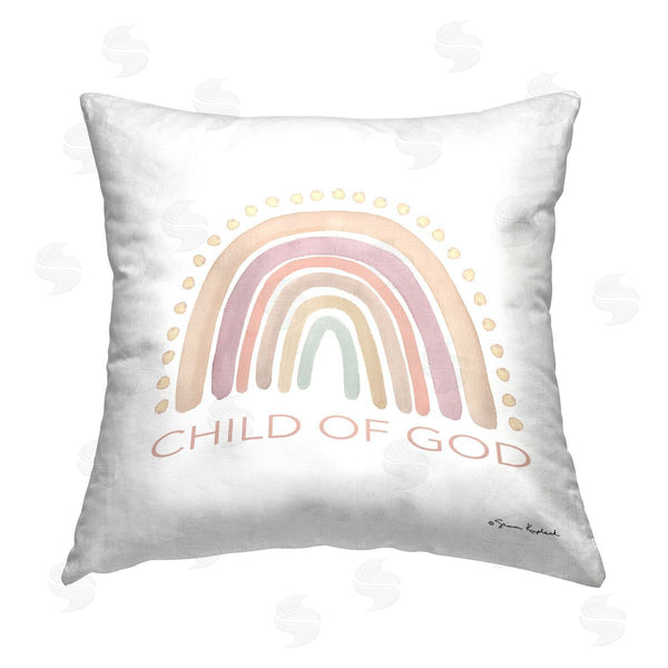 stupell industries Sharon Kuplack | Child of God Rainbow Printed Throw Pillow