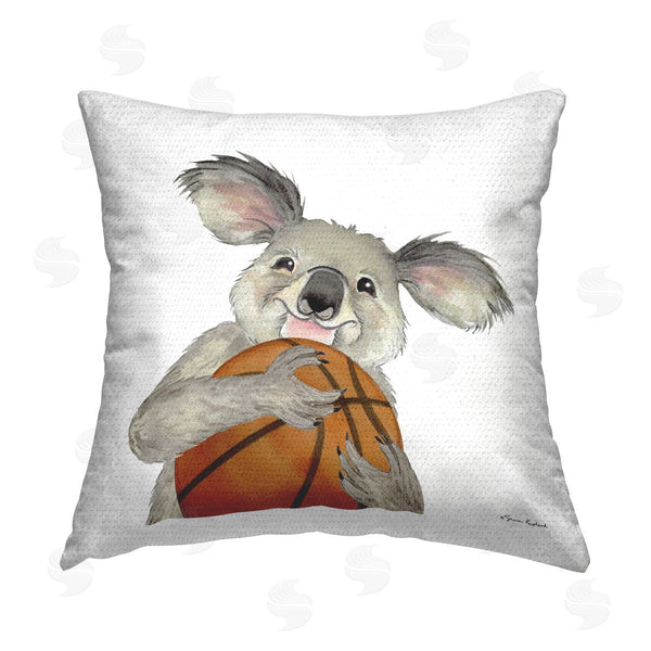 Stupell Industries Sharon Kuplack | Koala & Basketball Printed Throw Pillow