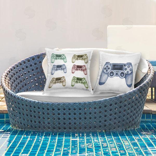 Stupell Industries Sharon Kuplack | Various Gamer Controllers Printed Throw Pillow Set