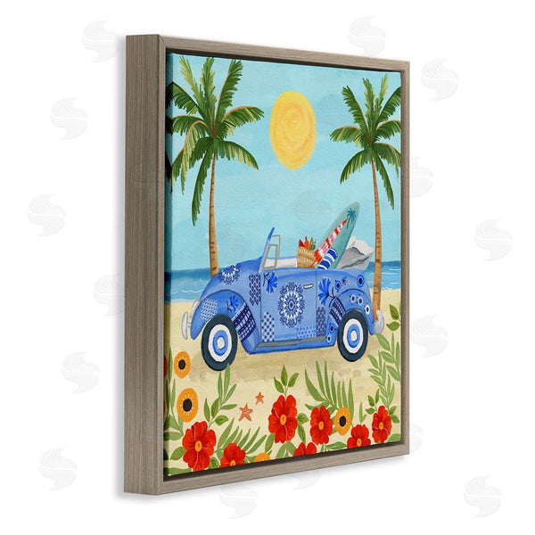 Stupell Industries Sharon Lee | Floral Car On Beach Wall Art