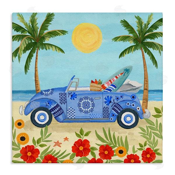 stupell industries Sharon Lee | Floral Car on Beach Wall Art