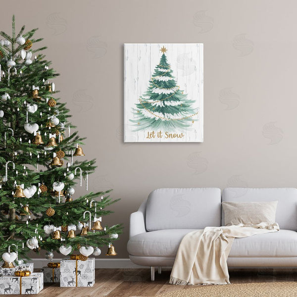Stupell Industries Sharon Lee | Let It Snow Rustic Tree Wall Art