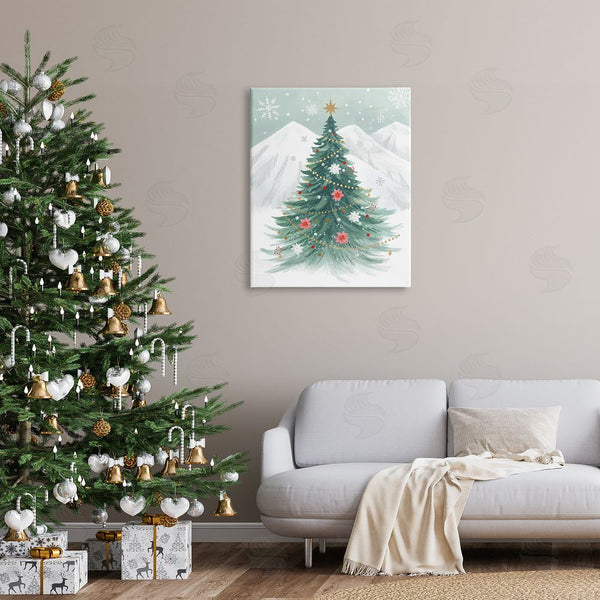 Stupell Industries Sharon Lee | Subtle Christmas Tree In Snow Wall Art
