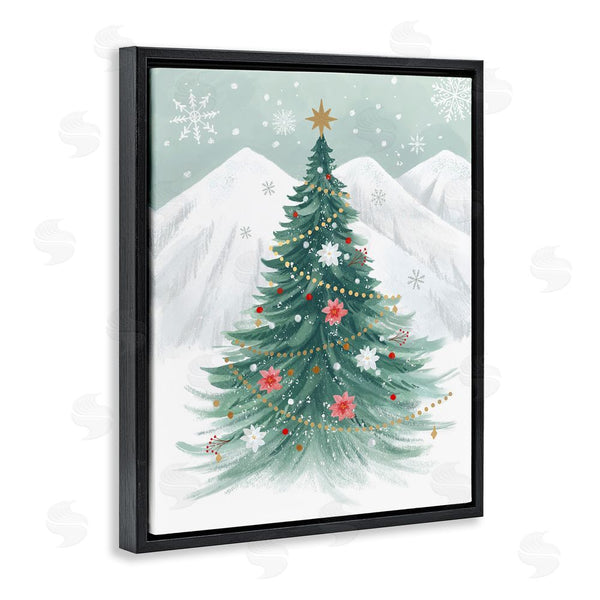 Stupell Industries Sharon Lee | Subtle Christmas Tree In Snow Wall Art