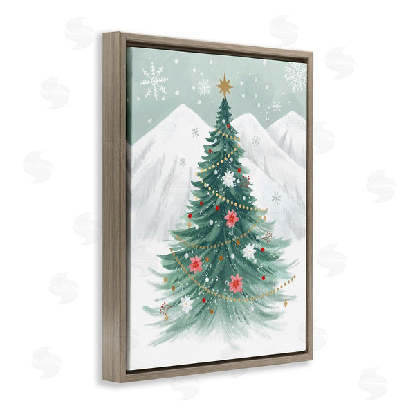 Stupell Industries Sharon Lee | Subtle Christmas Tree In Snow Wall Art