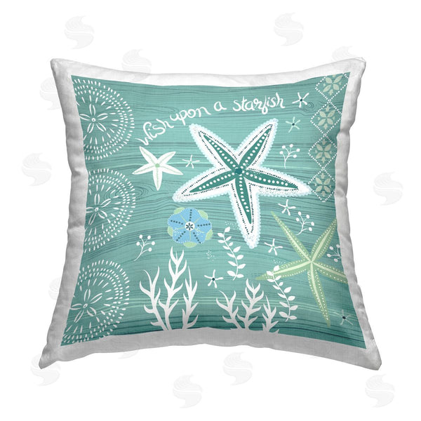 stupell industries Sharon Lee | Wish Upon A Starfish Printed Throw Pillow