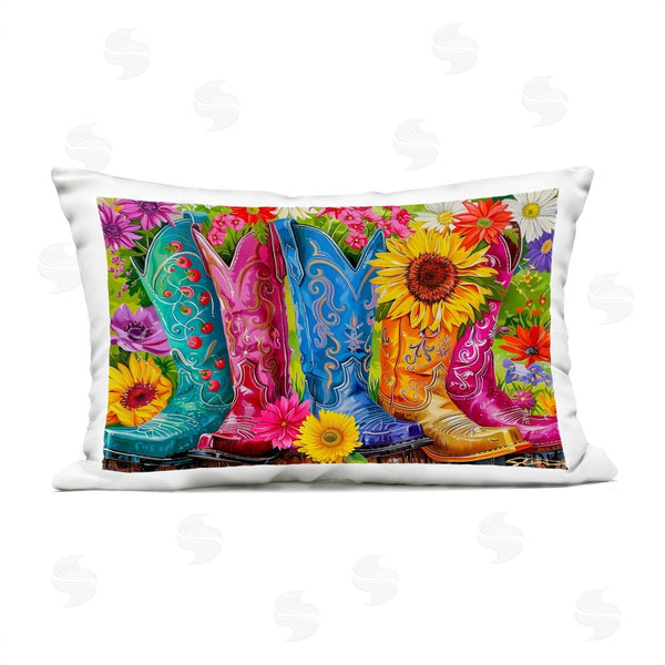 Stupell Industries Shawna Stewart | Cowboy Boots And Sunflowers Printed Throw Pillow