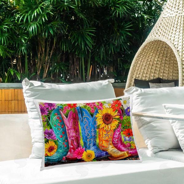 Stupell Industries Shawna Stewart | Cowboy Boots And Sunflowers Printed Throw Pillow