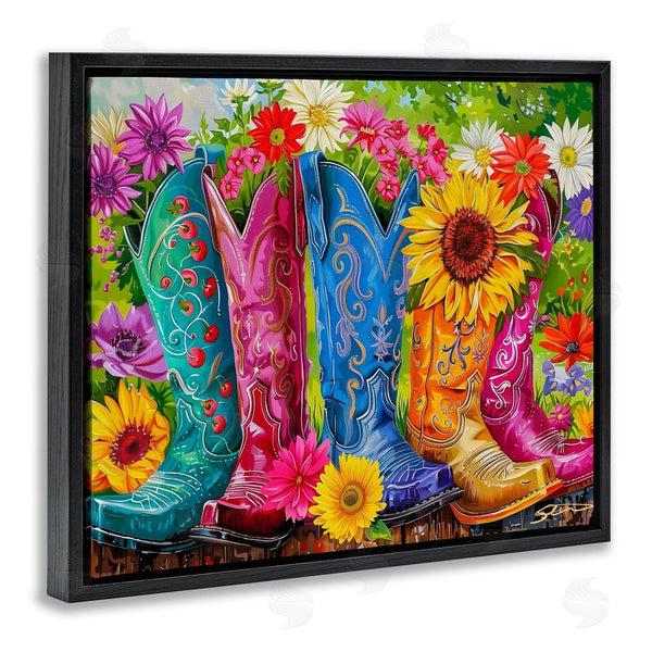 Stupell Industries Shawna Stewart | Cowboy Boots And Sunflowers Wall Art