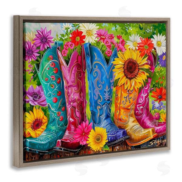 Stupell Industries Shawna Stewart | Cowboy Boots And Sunflowers Wall Art