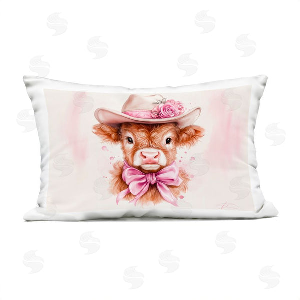 Stupell Industries Shawna Stewart | Pretty In Pink Cow Printed Throw Pillow