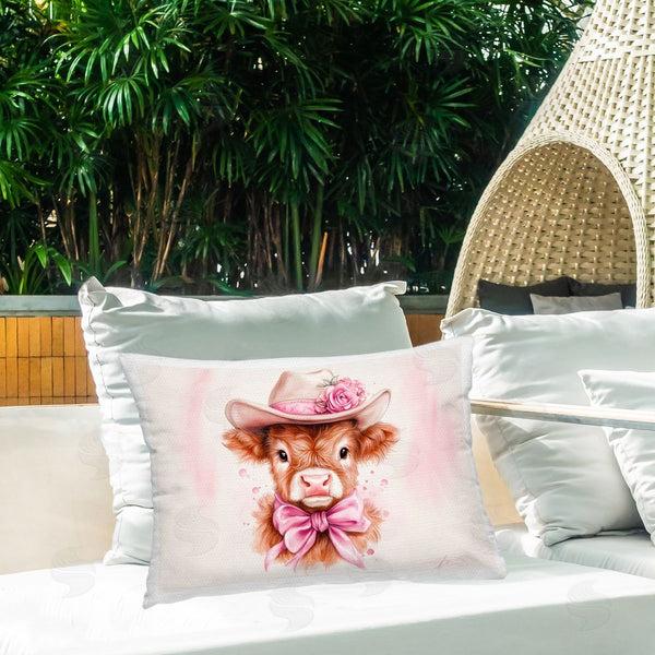 Stupell Industries Shawna Stewart | Pretty In Pink Cow Printed Throw Pillow