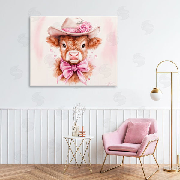 Stupell Industries Shawna Stewart | Pretty In Pink Cow Wall Art