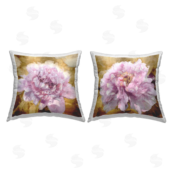 Stupell Industries Shawna Sullivan | Glam Pink Peonies Printed Throw Pillow Set