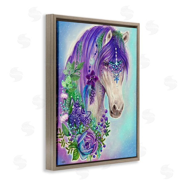 Stupell Industries Sheena Pike | Horse With Floral Garland Wall Art