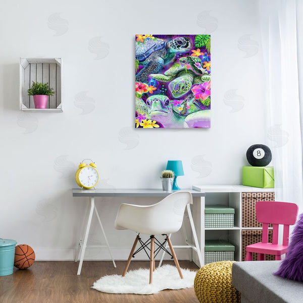 Stupell Industries Sheena Pike | Tropical Turtles & Hibiscus Wall Art