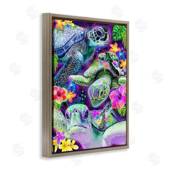 Stupell Industries Sheena Pike | Tropical Turtles & Hibiscus Wall Art