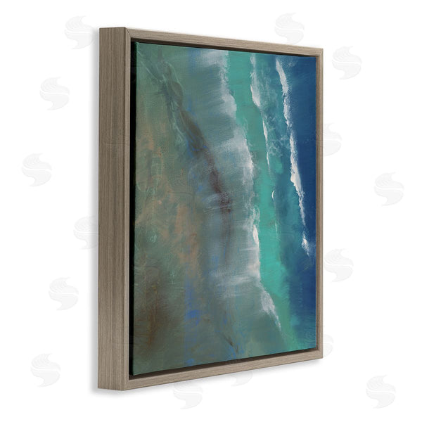 Stupell Industries Sheila Finch | Coastal Waves From Above Seaside Abstraction