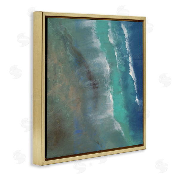 Stupell Industries Sheila Finch | Coastal Waves From Above Seaside Abstraction