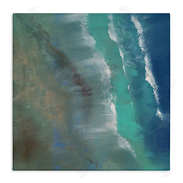 stupell industries Sheila Finch | Coastal Waves From Above Seaside Abstraction