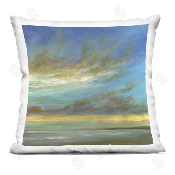 stupell industries Sheila Finch | Curved Sunlit Clouds Printed Throw Pillow