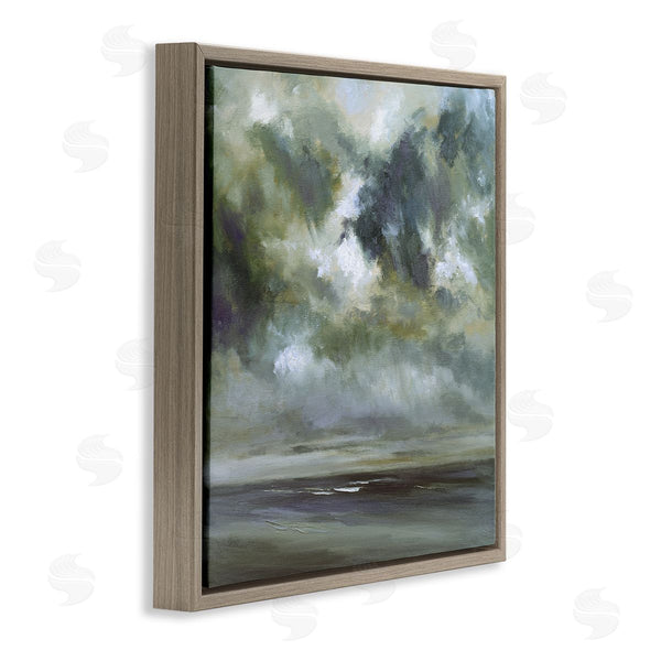 Stupell Industries Sheila Finch | Grey Clouds Over Beach Wall Art