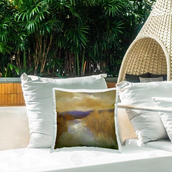 Stupell Industries Sheila Finch | Moody Shadowed River Printed Throw Pillow