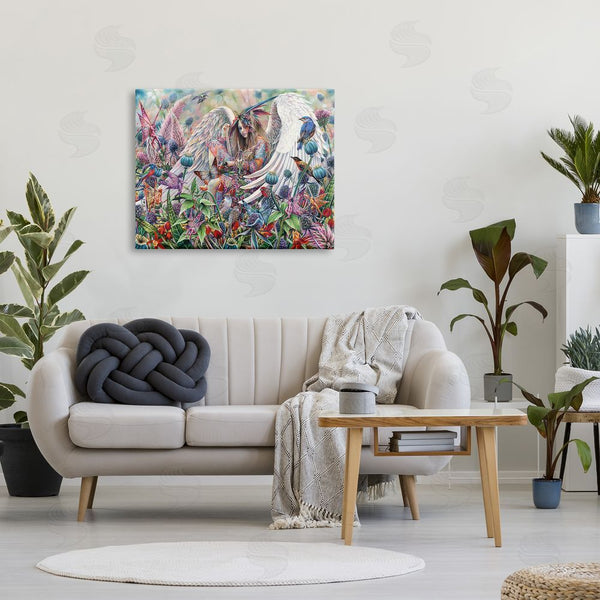 Stupell Industries Sheila Wolk | Angel & Fairies Vivid Meadow Wall Art