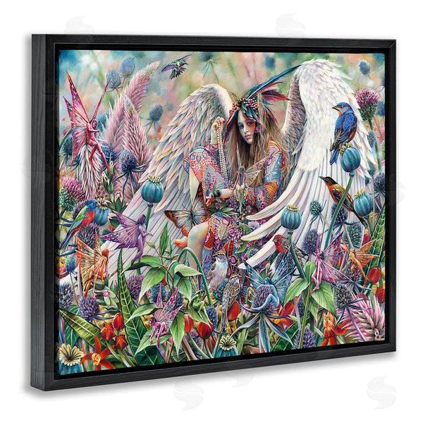 Stupell Industries Sheila Wolk | Angel & Fairies Vivid Meadow Wall Art