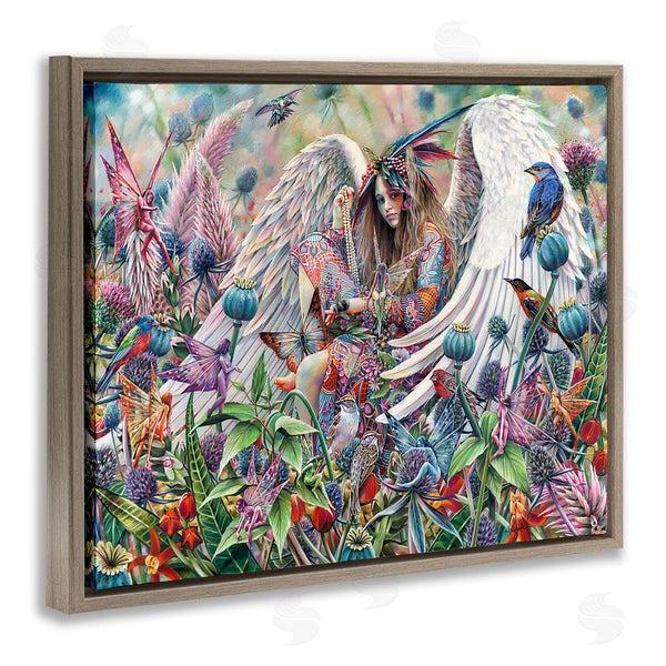 Stupell Industries Sheila Wolk | Angel & Fairies Vivid Meadow Wall Art