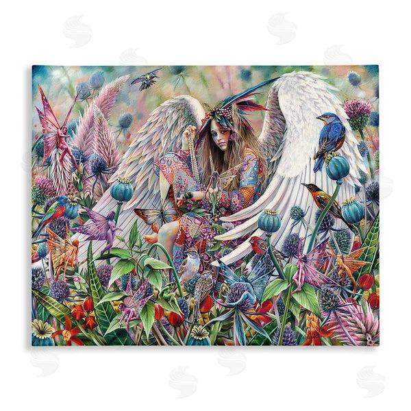 stupell industries Sheila Wolk | Angel & Fairies Vivid Meadow Wall Art