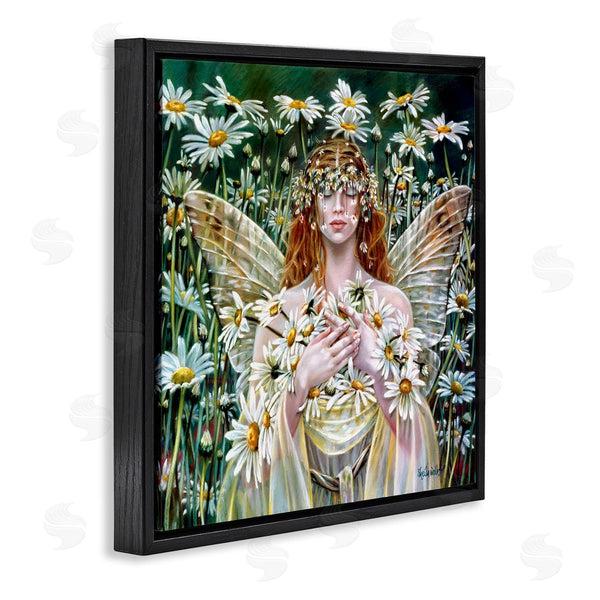 Stupell Industries Sheila Wolk | Fairy Girl Floral Daisy Field Wall Art