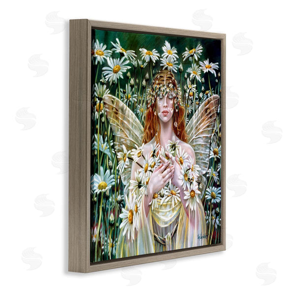 Stupell Industries Sheila Wolk | Fairy Girl Floral Daisy Field Wall Art