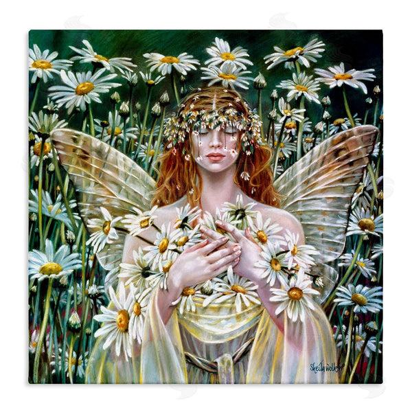 stupell industries Sheila Wolk | Fairy Girl Floral Daisy Field Wall Art