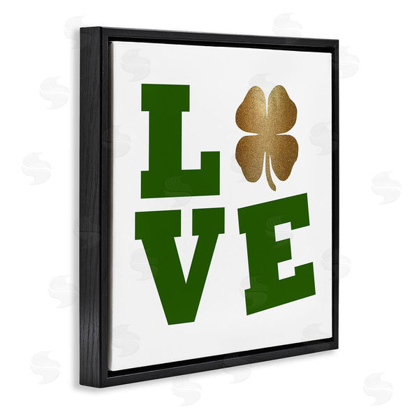 Stupell Industries Sheldon Lewis | St Patrick's Day Clover Love