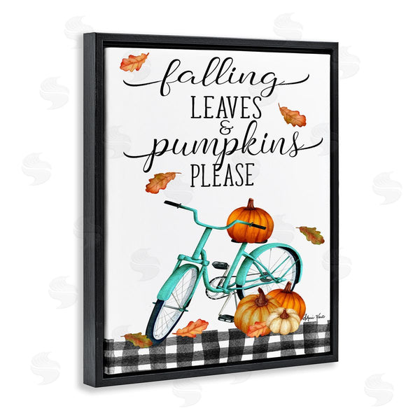 Stupell Industries Sheri Hart | Fall Leaves Pumpkin Bicycle Sign