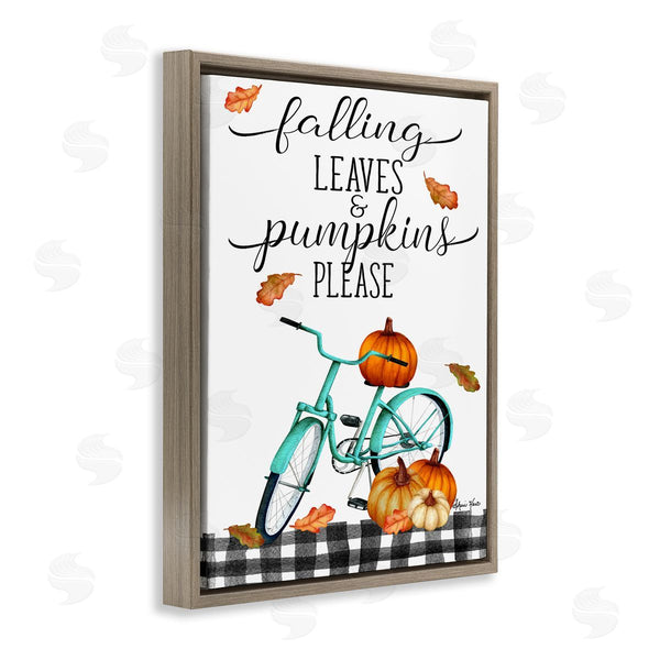 Stupell Industries Sheri Hart | Fall Leaves Pumpkin Bicycle Sign