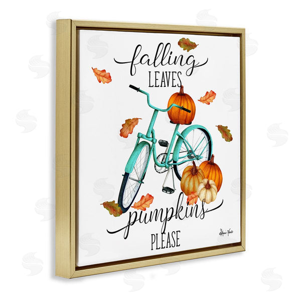 Stupell Industries Sheri Hart | Falling Leaves Pumpkins Please Bicycle
