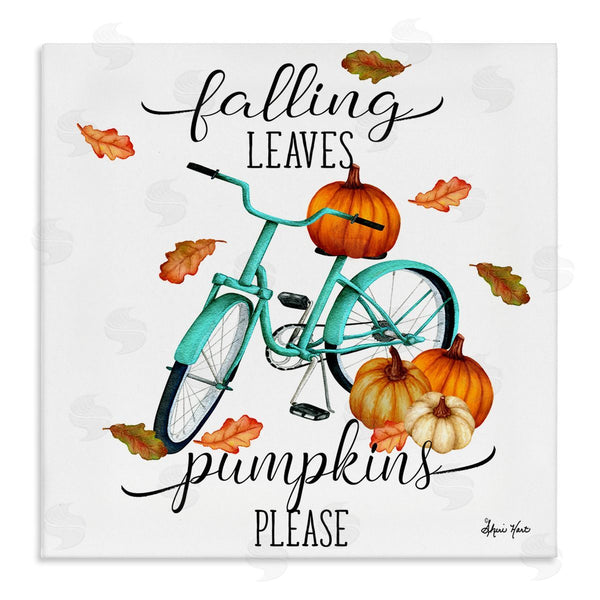 stupell industries Sheri Hart | Falling Leaves Pumpkins Please Bicycle