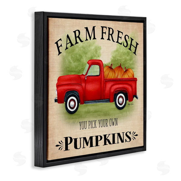 Stupell Industries Sheri Hart | Farm Fresh Pumpkins Red Truck
