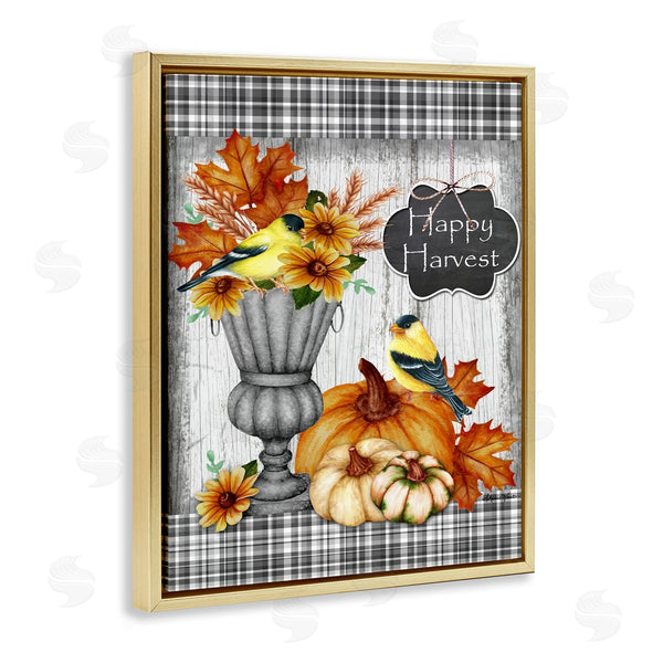 Stupell Industries Sheri Hart | Happy Harvest Birds And Gourds